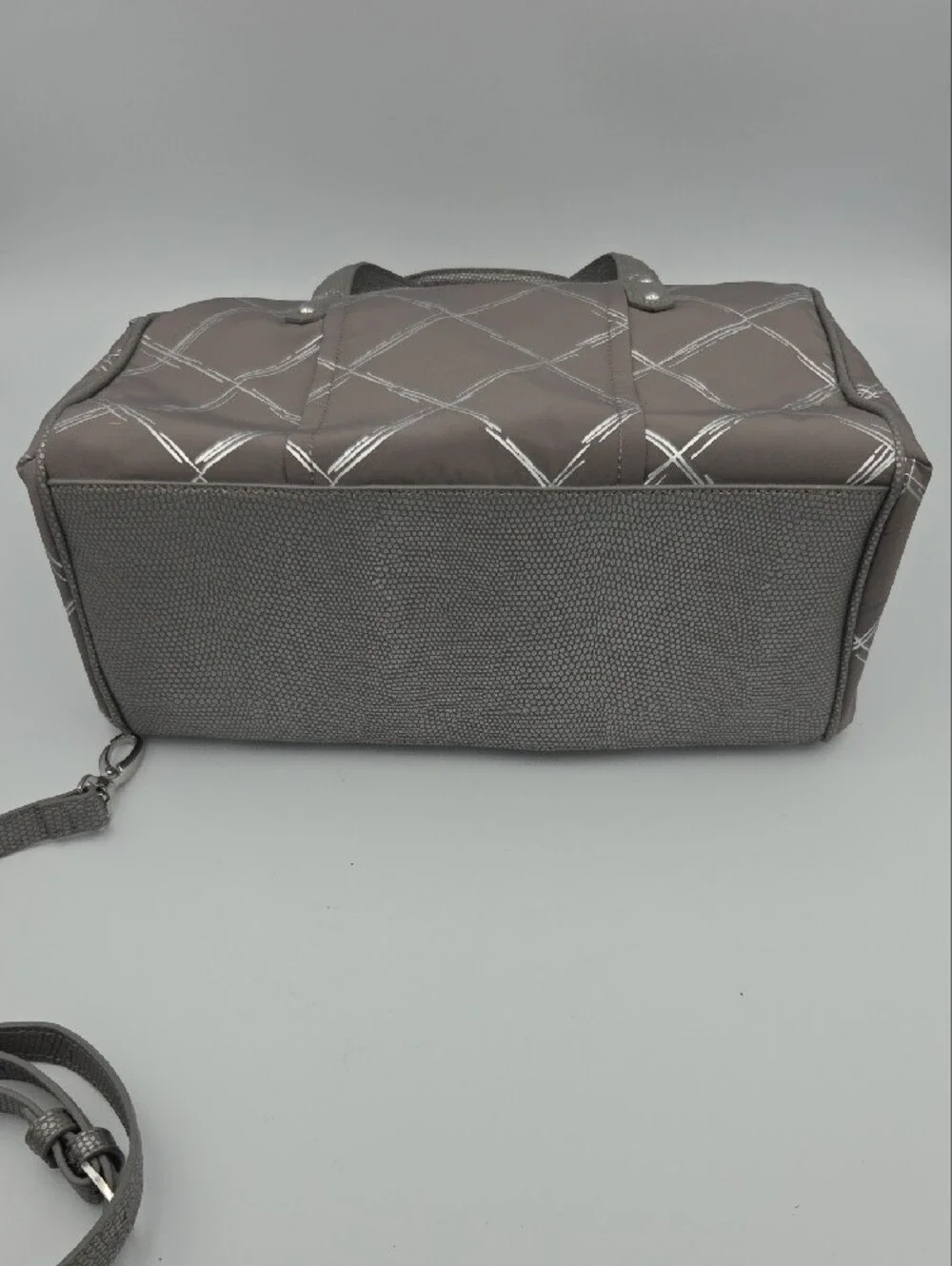 Vera Bradley Gray Quilted Pattern Convertible Shoulder Bag